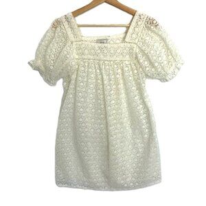 ECI New York Lace Sheer Top or Cover-up Feminine Delicate Size M